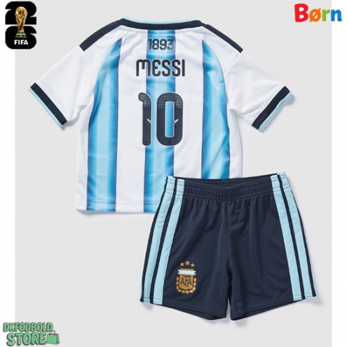 Argentina Lionel Messi #10 Replika Babytøj Hjemmebanesæt Børn VM 2026 Kortærmet (+ Korte bukser)